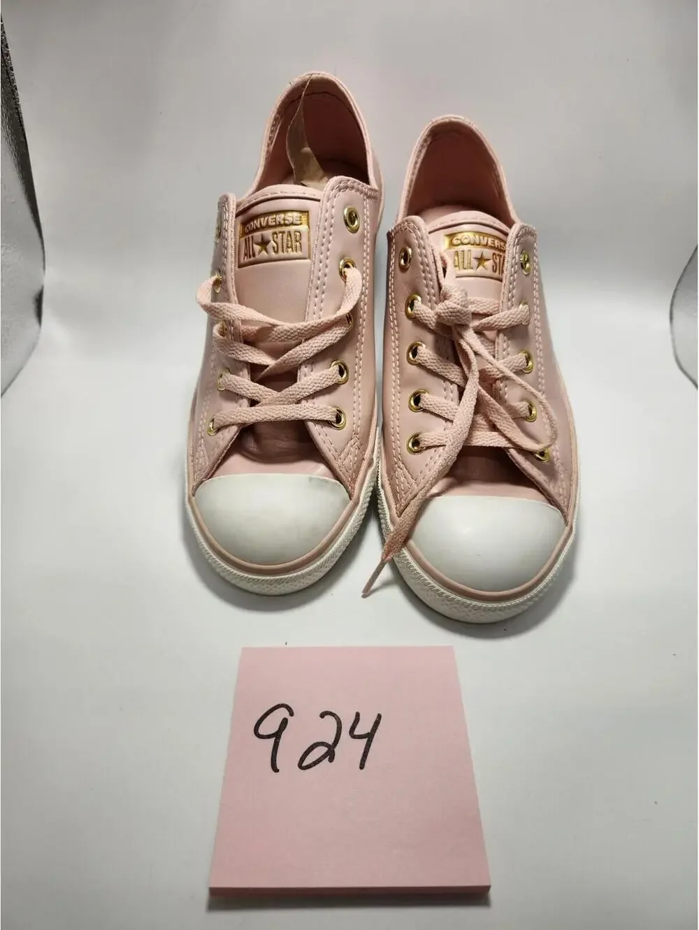 Converse All Star Kids Low Top Lace-Up Sneakers Pink/White US 7